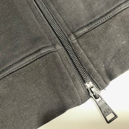 【中古品】【メンズ】 ARMANI EXCHANGE アルマーニエクスチェンジ LOGO ZIPUP HOODED SWEAT SHIRT XM000371 AF10818 ロゴ ジップアップ パーカー 141-260629-as-16-izu サイズ：S カラー：ブラック 万代Net店
