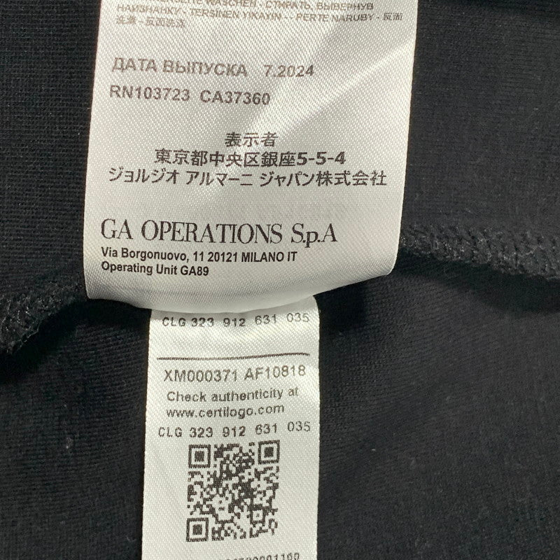 【中古品】【メンズ】 ARMANI EXCHANGE アルマーニエクスチェンジ LOGO ZIPUP HOODED SWEAT SHIRT XM000371 AF10818 ロゴ ジップアップ パーカー 141-260629-as-16-izu サイズ：S カラー：ブラック 万代Net店