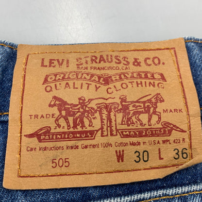 【中古品】【メンズ】 LEVI'S リーバイス 00505-7417 刻印501 USA製 90’S 505 DENIM PANTS デニム パンツ ズボン ボトムス 157-260620-ya-04-izu サイズ：30×36 カラー：インディゴ 万代Net店