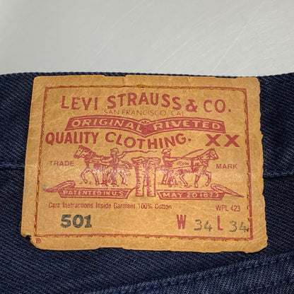 【中古品】【メンズ】 LEVI'S リーバイス 501-0162 刻印546 98年製 USA製 90’S COLLAR DENIM PANTS カラー デニム パンツ ボトムス ズボン 157-260629-cs-16-izu サイズ：W34 L34 カラー：ネイビー 万代Net店