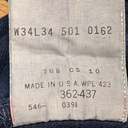 【中古品】【メンズ】 LEVI'S リーバイス 501-0162 刻印546 98年製 USA製 90’S COLLAR DENIM PANTS カラー デニム パンツ ボトムス ズボン 157-260629-cs-16-izu サイズ：W34 L34 カラー：ネイビー 万代Net店