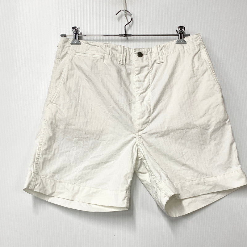 【中古品】【メンズ】 RRL ダブルアールエル 0200015339 HERRINGBONE TWILL BUTTON FLY SHORTS ヘリンボーン ツイル ボタン フライ ショーツ ハーフパンツ ショートパンツ 156-260620-ya-10-izu サイズ：34 カラー：ホワイト 万代Net店
