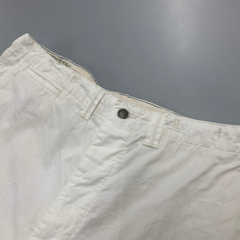 【中古品】【メンズ】 RRL ダブルアールエル 0200015339 HERRINGBONE TWILL BUTTON FLY SHORTS ヘリンボーン ツイル ボタン フライ ショーツ ハーフパンツ ショートパンツ 156-260620-ya-10-izu サイズ：34 カラー：ホワイト 万代Net店