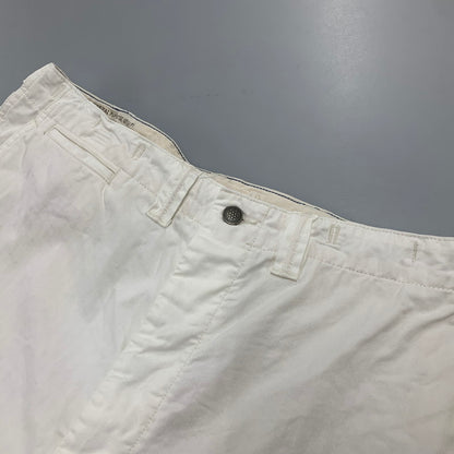 【中古品】【メンズ】 RRL ダブルアールエル 0200015339 HERRINGBONE TWILL BUTTON FLY SHORTS ヘリンボーン ツイル ボタン フライ ショーツ ハーフパンツ ショートパンツ 156-260620-ya-10-izu サイズ：34 カラー：ホワイト 万代Net店