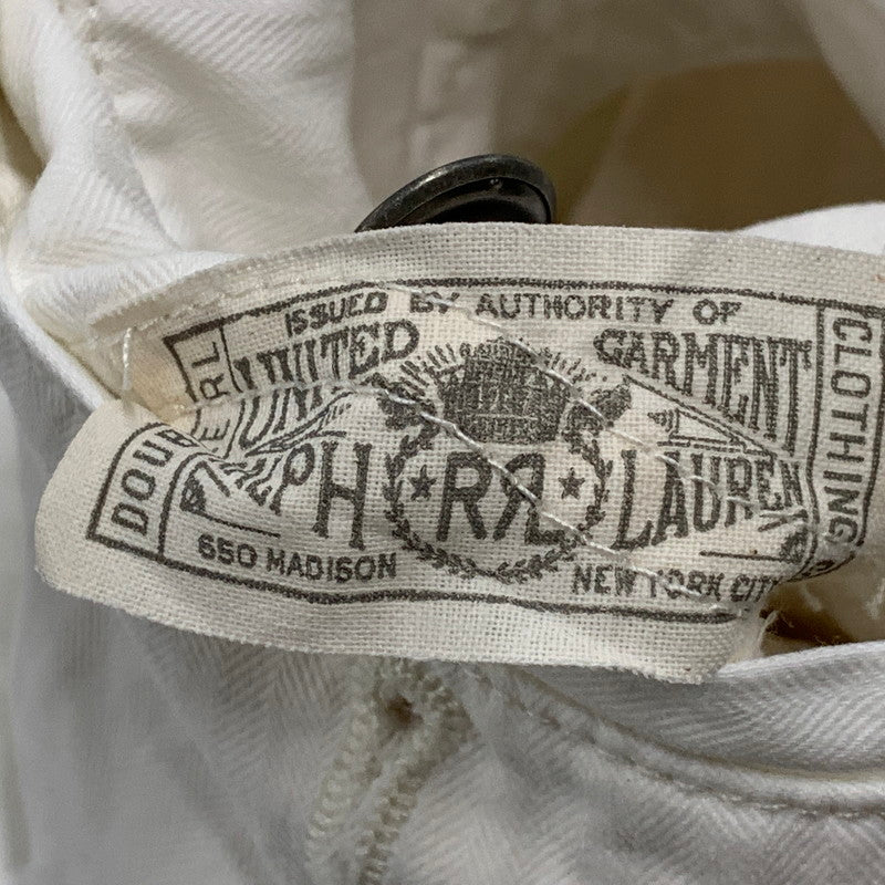 【中古品】【メンズ】 RRL ダブルアールエル 0200015339 HERRINGBONE TWILL BUTTON FLY SHORTS ヘリンボーン ツイル ボタン フライ ショーツ ハーフパンツ ショートパンツ 156-260620-ya-10-izu サイズ：34 カラー：ホワイト 万代Net店