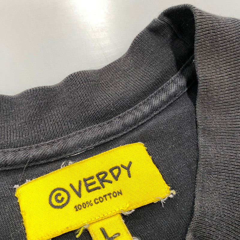 【中古品】【メンズ】 VERDY × DOVER STREET MARKET ヴェルディ×ドーバーストリートマーケット PRINT SS TEE プリント ショートスリーブ ティー トップス 半袖 142-260619-cs-03-izu サイズ：L カラー：ブラック 万代Net店