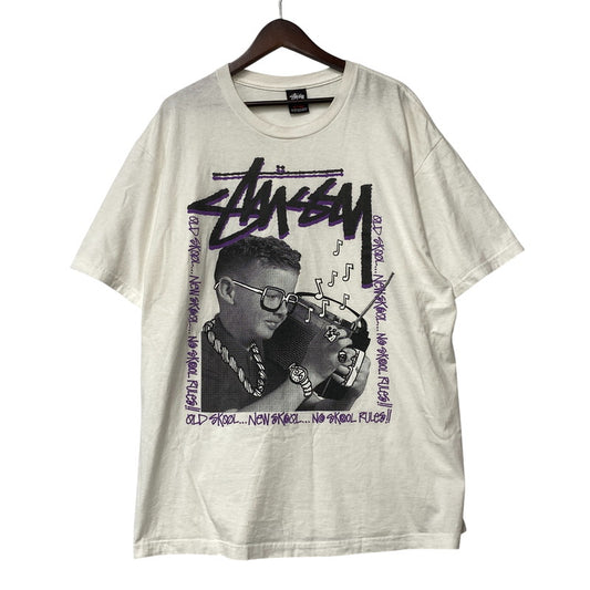 【中古品】【メンズ】 OLD STUSSY オールド ステューシー OLD SKOOL オールド スクール SS TEE ショートスリーブ ティー トップス 半袖 142-260619-cs-05-izu サイズ：XL カラー：ホワイト 万代Net店