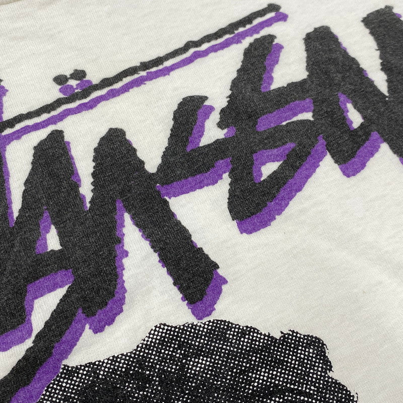 【中古品】【メンズ】 OLD STUSSY オールド ステューシー OLD SKOOL オールド スクール SS TEE ショートスリーブ ティー トップス 半袖 142-260619-cs-05-izu サイズ：XL カラー：ホワイト 万代Net店
