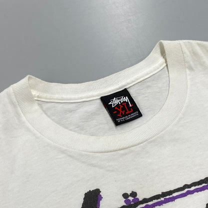 【中古品】【メンズ】 OLD STUSSY オールド ステューシー OLD SKOOL オールド スクール SS TEE ショートスリーブ ティー トップス 半袖 142-260619-cs-05-izu サイズ：XL カラー：ホワイト 万代Net店