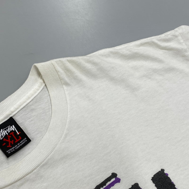 【中古品】【メンズ】 OLD STUSSY オールド ステューシー OLD SKOOL オールド スクール SS TEE ショートスリーブ ティー トップス 半袖 142-260619-cs-05-izu サイズ：XL カラー：ホワイト 万代Net店