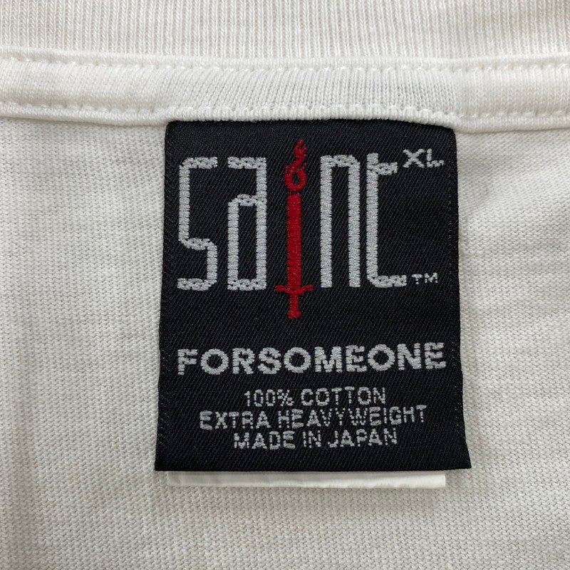 【中古品】【メンズ】 SAINT MICHAEL × FORSOMEONE セントマイケル ×フォーサムワン SM-A23-0000-C10 CONSUME FS SS TEE コンシューム ショートスリーブ ティー トップス 半袖 142-260619-cs-04-izu サイズ：XL カラー：ホワイト 万代Net店