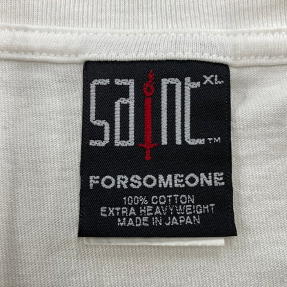 【中古品】【メンズ】 SAINT MICHAEL × FORSOMEONE セントマイケル ×フォーサムワン SM-A23-0000-C10 CONSUME FS SS TEE コンシューム ショートスリーブ ティー トップス 半袖 142-260619-cs-04-izu サイズ：XL カラー：ホワイト 万代Net店