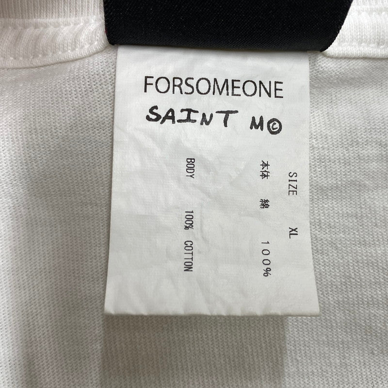 【中古品】【メンズ】 SAINT MICHAEL × FORSOMEONE セントマイケル ×フォーサムワン SM-A23-0000-C10 CONSUME FS SS TEE コンシューム ショートスリーブ ティー トップス 半袖 142-260619-cs-04-izu サイズ：XL カラー：ホワイト 万代Net店