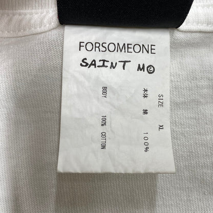 【中古品】【メンズ】 SAINT MICHAEL × FORSOMEONE セントマイケル ×フォーサムワン SM-A23-0000-C10 CONSUME FS SS TEE コンシューム ショートスリーブ ティー トップス 半袖 142-260619-cs-04-izu サイズ：XL カラー：ホワイト 万代Net店