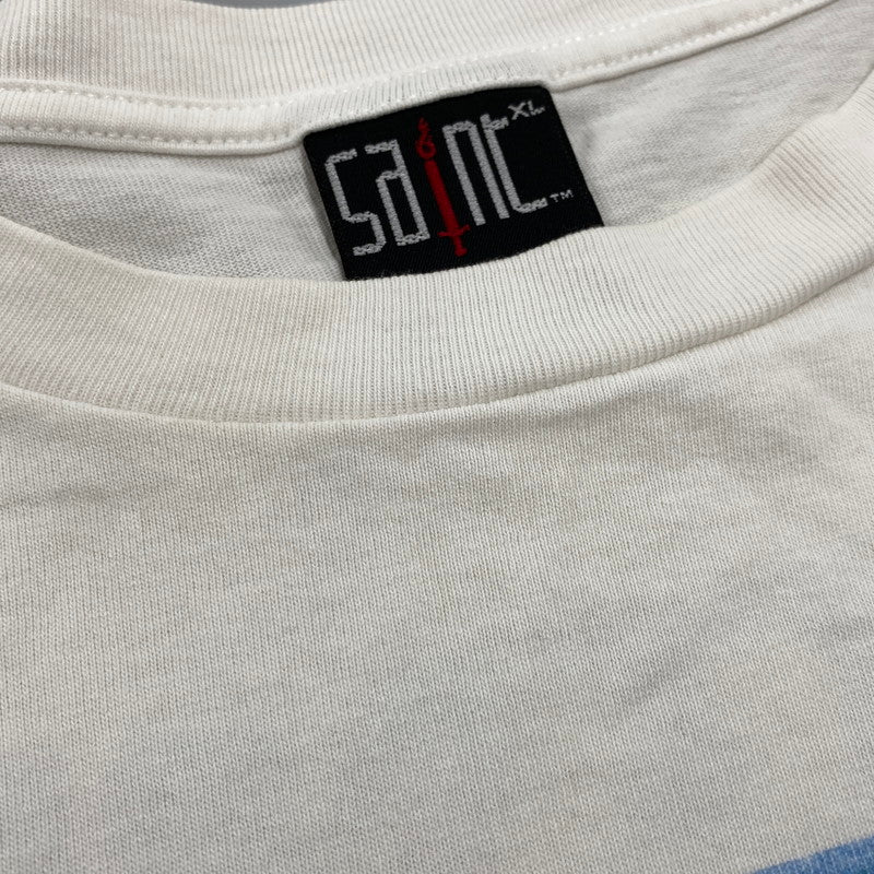 【中古品】【メンズ】 SAINT MICHAEL × FORSOMEONE セントマイケル ×フォーサムワン SM-A23-0000-C10 CONSUME FS SS TEE コンシューム ショートスリーブ ティー トップス 半袖 142-260619-cs-04-izu サイズ：XL カラー：ホワイト 万代Net店