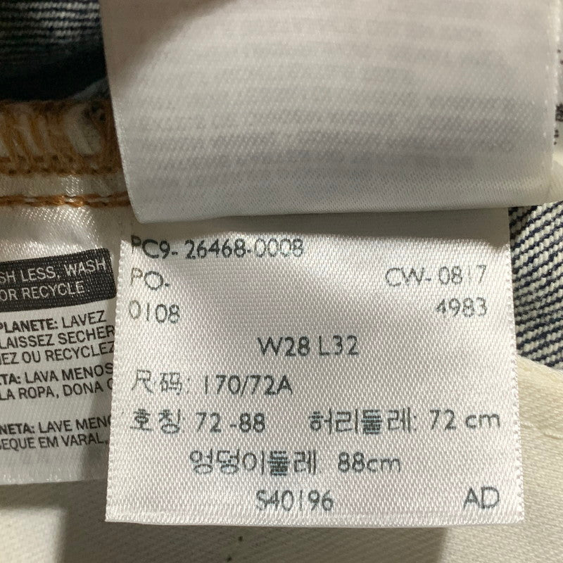 【中古美品】【メンズ】 LEVI'S MADE & CRAFTED リーバイス メイドアンドクラフテッド RAIL STRAIGHT DENIM PANTS PC9-26468-0008 ストレート デニムパンツ ジーンズ 158-260629-as-21-izu サイズ：28×32 カラー：インディゴ 万代Net店