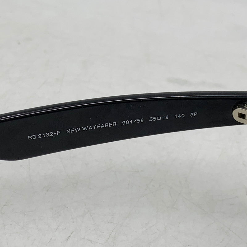 【中古品】【メンズ/レディース】 RAYBAN レイバン RB2132-F NEW WAYFARER CLASSIC POLARIZED ニュー ウェイファーラー クラシック ポラライズド SUNGLASSES サングラス 203-260620-ya-14-izu サイズ：55口18-140 カラー：ブラック×グリーン系 万代Net店