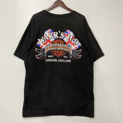 【中古品】【メンズ】 HARLEY-DAVIDSON ハーレーダビッドソン USA製 90’S WARR'S H-D ウォーズ エイチディーS S TEE ショートスリーブ Tシャツ トップス 半袖 146-260623-ya-04-izu サイズ：XL カラー：ブラック 万代Net店