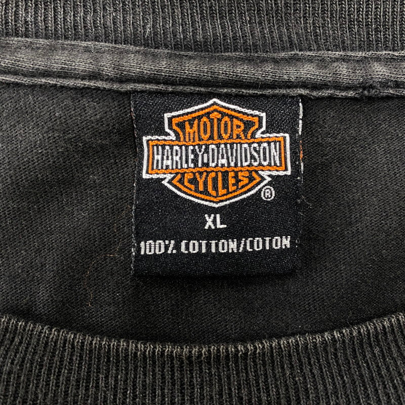 【中古品】【メンズ】 HARLEY-DAVIDSON ハーレーダビッドソン USA製 90’S WARR'S H-D ウォーズ エイチディーS S TEE ショートスリーブ Tシャツ トップス 半袖 146-260623-ya-04-izu サイズ：XL カラー：ブラック 万代Net店