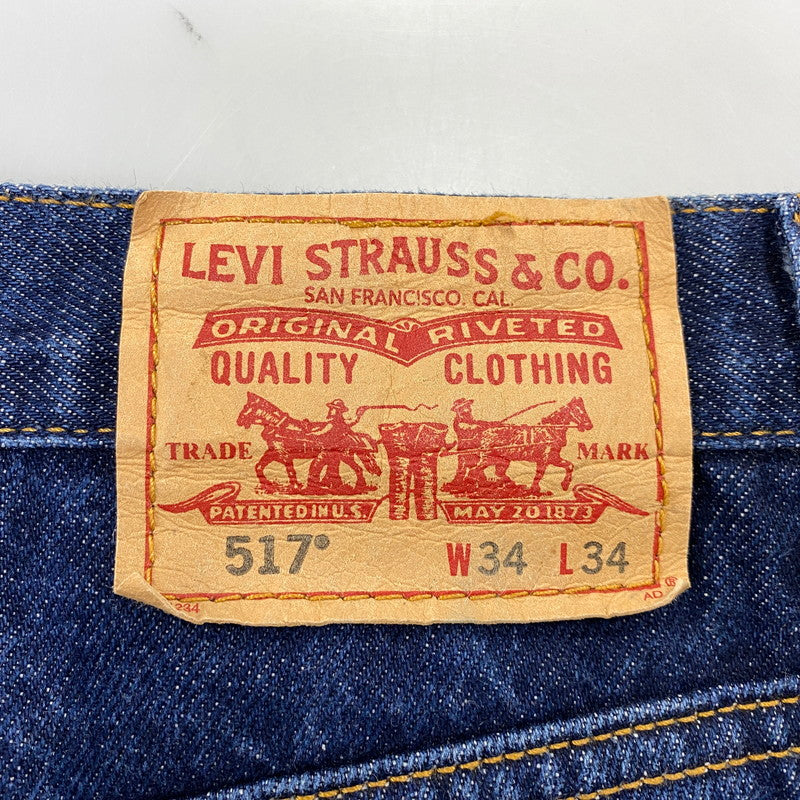 【中古品】【メンズ】 LEVI’S リーバイス 005170216 刻印138M 2004年製 00S 517 BOOT CUT DENIM PANTS ブーツ カット デニム パンツ ズボン ボトムス 157-260720-ya-05-izu サイズ：34×34 カラー：インディゴ 万代Net店