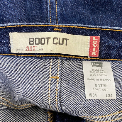 【中古品】【メンズ】 LEVI’S リーバイス 005170216 刻印138M 2004年製 00S 517 BOOT CUT DENIM PANTS ブーツ カット デニム パンツ ズボン ボトムス 157-260720-ya-05-izu サイズ：34×34 カラー：インディゴ 万代Net店