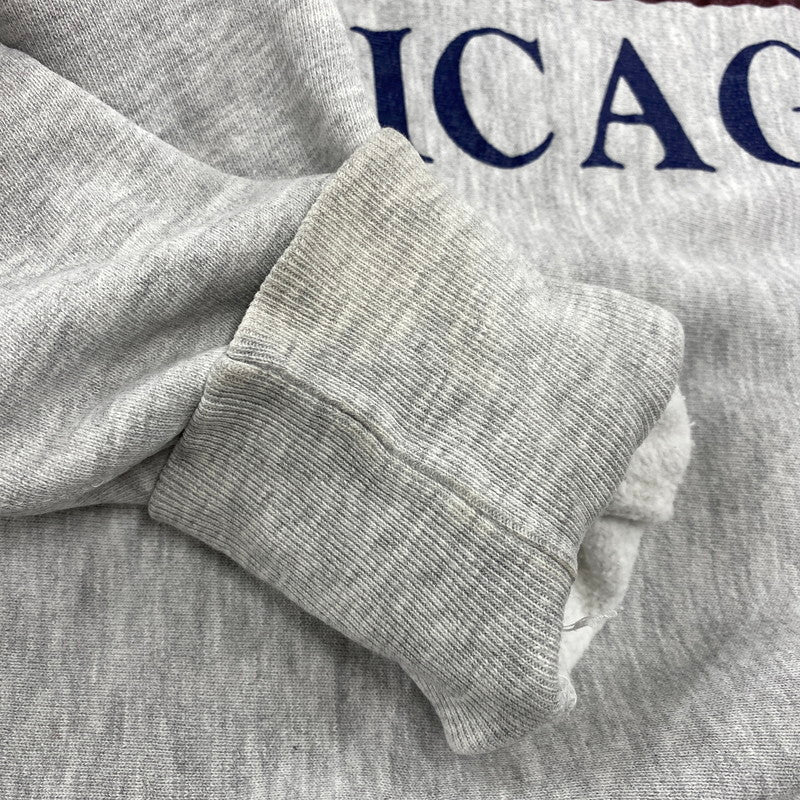 【中古品】【メンズ】 CHAMPION チャンピオン USA製 染み込みプリント 刺繍タグ 90S GSB REVERSE WEAVE SWEATSHIRT リバースウィーブ スウェットシャツ トップス 長袖 146-260623-ya-07-izu サイズ：XXL カラー：アッシュグレー 万代Net店