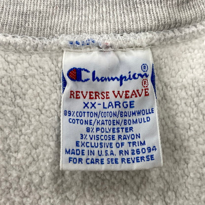 【中古品】【メンズ】 CHAMPION チャンピオン USA製 染み込みプリント 刺繍タグ 90S GSB REVERSE WEAVE SWEATSHIRT リバースウィーブ スウェットシャツ トップス 長袖 146-260623-ya-07-izu サイズ：XXL カラー：アッシュグレー 万代Net店