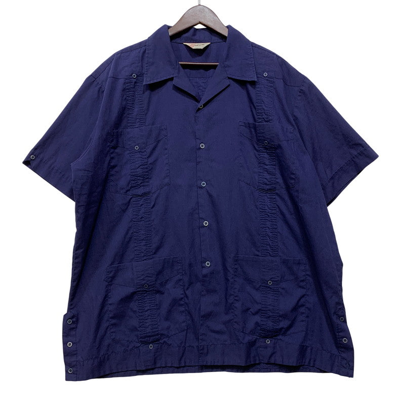 【中古品】【メンズ】 SUPREME シュプリーム 90S CUBA SHIRT キューバ シャツ トップス 半袖 146-260730-cs-03-izu サイズ：1X カラー：ネイビー 万代Net店