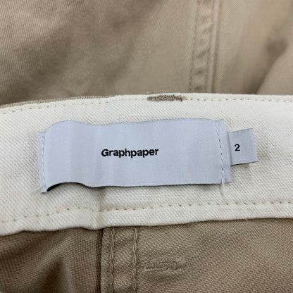 【中古品】【メンズ】 GRAPHPAPER グラフペーパー GM223-40144B SUVIN CHINO WIDE STRAIGHT PANTS スビン チノ ワイド ストレート パンツ ズボン ボトムス 151-260620-ya-11-izu サイズ：2 カラー：ベージュ 万代Net店