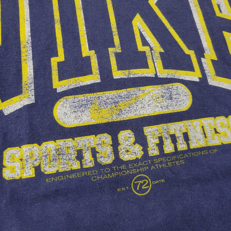【中古品】【メンズ】 OLD NIKE オールドナイキ SPORTS&FITNESS SS TEE 半袖Tシャツ USA製 146-260801-as-22-izu サイズ：XL カラー：ネイビー 万代Net店