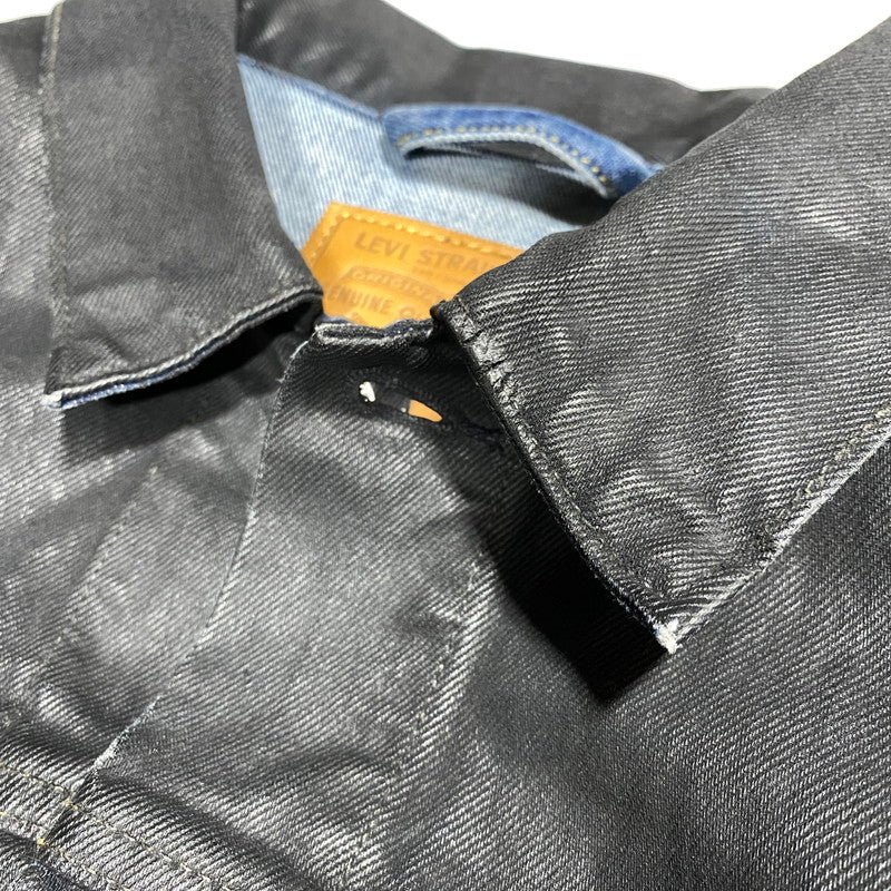 【中古品】【メンズ】 BIOTOP ビオトープ × LEVI'S リーバイス COATING TYPE1 TRUCKER JACKET PC9-007X6-0000 コーティング タイプ1 トラッカージャケット 140-260623-as-12-izu サイズ：XL カラー：ブラック 万代Net店