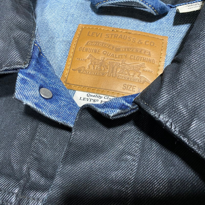 【中古品】【メンズ】 BIOTOP ビオトープ × LEVI'S リーバイス COATING TYPE1 TRUCKER JACKET PC9-007X6-0000 コーティング タイプ1 トラッカージャケット 140-260623-as-12-izu サイズ：XL カラー：ブラック 万代Net店