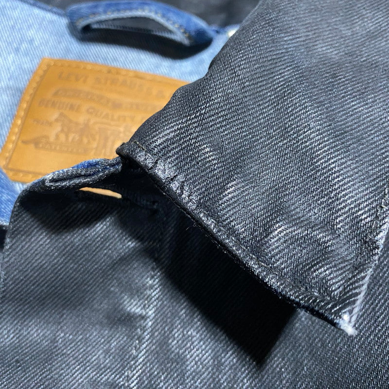 【中古品】【メンズ】 BIOTOP ビオトープ × LEVI'S リーバイス COATING TYPE1 TRUCKER JACKET PC9-007X6-0000 コーティング タイプ1 トラッカージャケット 140-260623-as-12-izu サイズ：XL カラー：ブラック 万代Net店