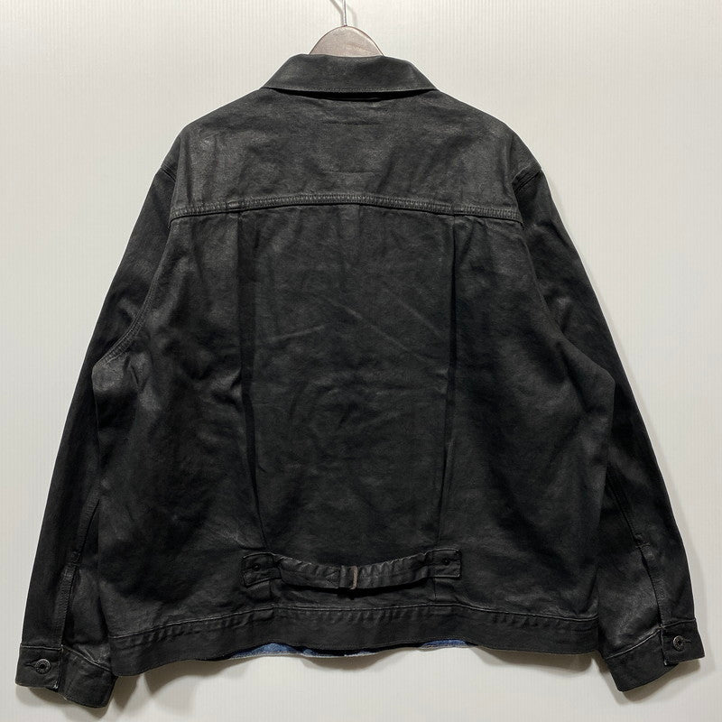 【中古品】【メンズ】 BIOTOP ビオトープ × LEVI'S リーバイス COATING TYPE1 TRUCKER JACKET PC9-007X6-0000 コーティング タイプ1 トラッカージャケット 140-260623-as-12-izu サイズ：XL カラー：ブラック 万代Net店