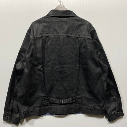 【中古品】【メンズ】 BIOTOP ビオトープ × LEVI'S リーバイス COATING TYPE1 TRUCKER JACKET PC9-007X6-0000 コーティング タイプ1 トラッカージャケット 140-260623-as-12-izu サイズ：XL カラー：ブラック 万代Net店
