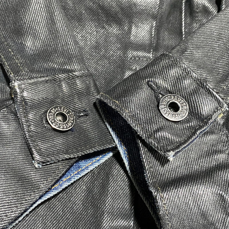 【中古品】【メンズ】 BIOTOP ビオトープ × LEVI'S リーバイス COATING TYPE1 TRUCKER JACKET PC9-007X6-0000 コーティング タイプ1 トラッカージャケット 140-260623-as-12-izu サイズ：XL カラー：ブラック 万代Net店