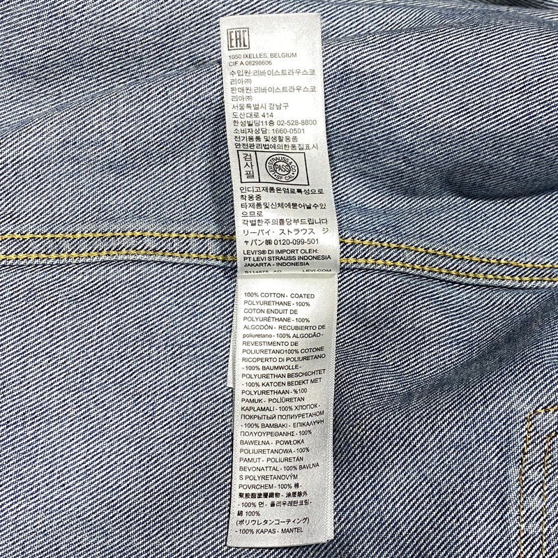 【中古品】【メンズ】 BIOTOP ビオトープ × LEVI'S リーバイス COATING TYPE1 TRUCKER JACKET PC9-007X6-0000 コーティング タイプ1 トラッカージャケット 140-260623-as-12-izu サイズ：XL カラー：ブラック 万代Net店