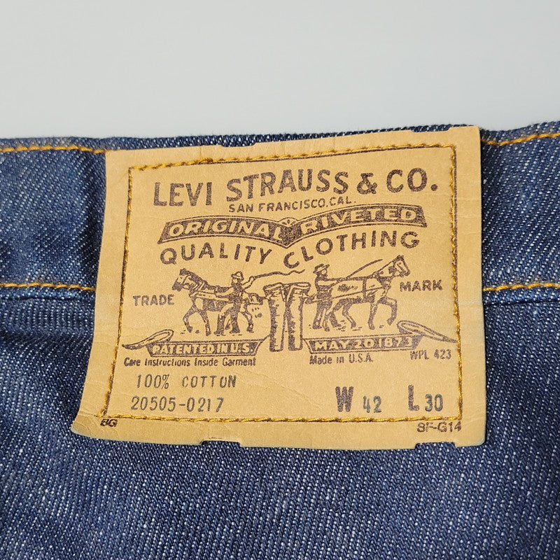 【中古品】【メンズ】 Levi's リーバイス SMALL E DENIM PANTS 20505-0217 デニムパンツ 刻印206 USA製 SCOVILLジップ 不均等V ジーンズ 157-260623-as-02-izu サイズ：42×30 カラー：インディゴ 万代Net店