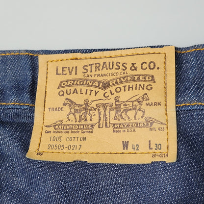 【中古品】【メンズ】 Levi's リーバイス SMALL E DENIM PANTS 20505-0217 デニムパンツ 刻印206 USA製 SCOVILLジップ 不均等V ジーンズ 157-260623-as-02-izu サイズ：42×30 カラー：インディゴ 万代Net店