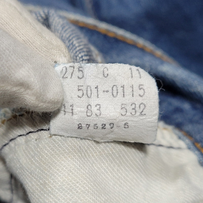 【中古品】【メンズ】 Levi's リーバイス 501 DENIM PANTS 501-0115 デニムパンツ 刻印532 ジーンズ 157-260623-as-04-izu サイズ：38×30 カラー：インディゴ 万代Net店