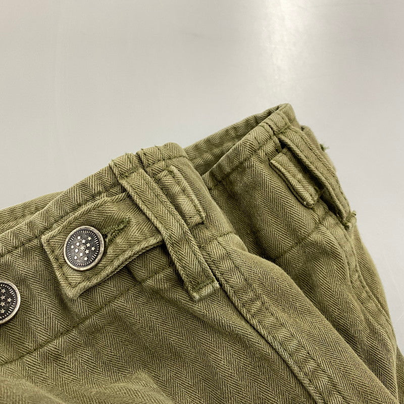 【中古品】【メンズ】 BOW WOW バウワウ M47 HBT BAKER PANTS ベイカー パンツ ボトムス ズボン 151-260622-cs-18-izu サイズ：XXXL カラー：カーキ 万代Net店