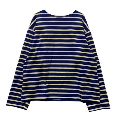 【中古品】【メンズ】 OUTIL ウティ BASQUE SHIRT バスク シャツ トップス 141-260630-kh-15-izu サイズ：3 カラー：ブルー×ホワイト 万代Net店