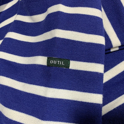 【中古品】【メンズ】 OUTIL ウティ BASQUE SHIRT バスク シャツ トップス 141-260630-kh-15-izu サイズ：3 カラー：ブルー×ホワイト 万代Net店