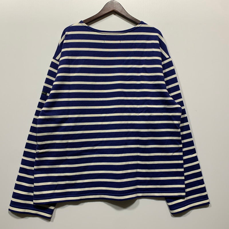 【中古品】【メンズ】 OUTIL ウティ BASQUE SHIRT バスク シャツ トップス 141-260630-kh-15-izu サイズ：3 カラー：ブルー×ホワイト 万代Net店