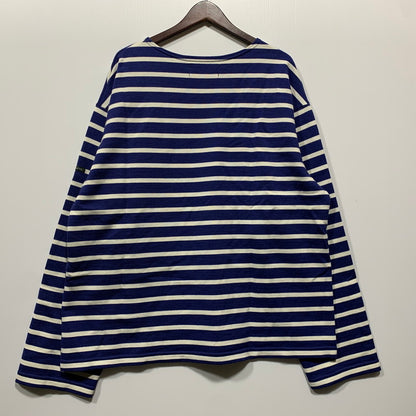 【中古品】【メンズ】 OUTIL ウティ BASQUE SHIRT バスク シャツ トップス 141-260630-kh-15-izu サイズ：3 カラー：ブルー×ホワイト 万代Net店