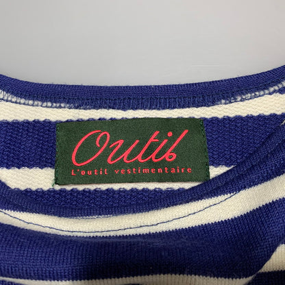 【中古品】【メンズ】 OUTIL ウティ BASQUE SHIRT バスク シャツ トップス 141-260630-kh-15-izu サイズ：3 カラー：ブルー×ホワイト 万代Net店