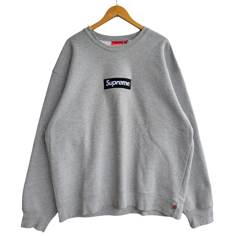 【中古品】【メンズ】 SUPREME シュプリーム 22FW BOX LOGO CREWNECK ボックス ロゴ クルーネック トップス 長袖 149-260623-ya-10-izu サイズ：XXL カラー：グレー 万代Net店