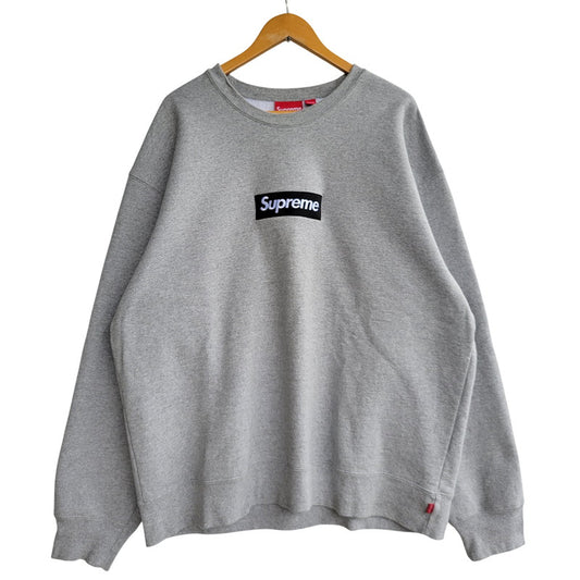 【中古品】【メンズ】 SUPREME シュプリーム 22FW BOX LOGO CREWNECK ボックス ロゴ クルーネック トップス 長袖 149-260623-ya-10-izu サイズ：XXL カラー：グレー 万代Net店