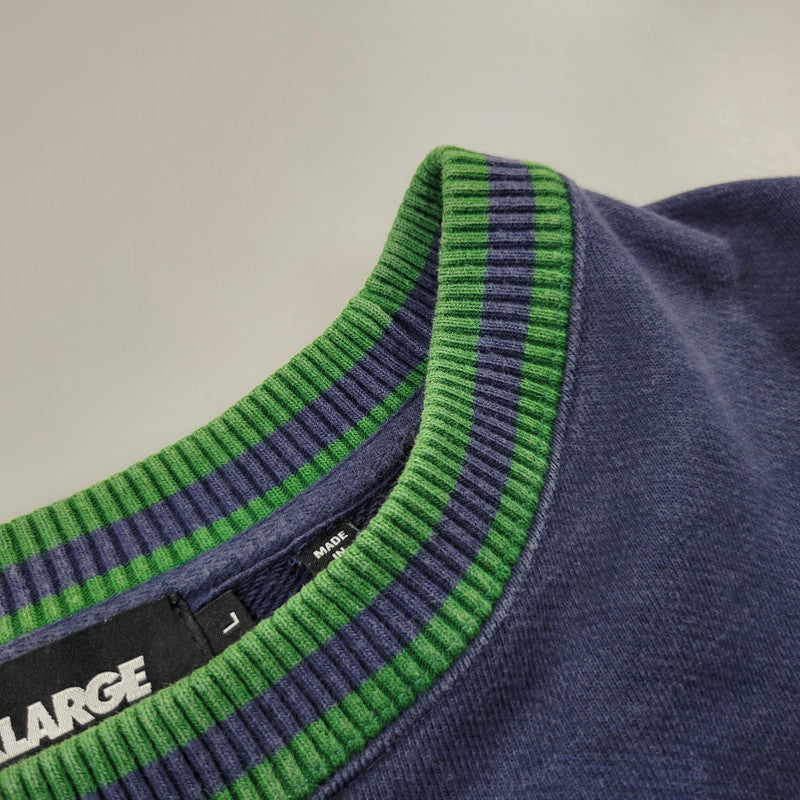 【中古品】【メンズ】 XLARGE エクストララージ 101223012011 RETRO CREWNECK SWEAT レトロ クルーネック スウェット トップス 長袖 142-260710-cs-16-izu サイズ：L カラー：ネイビー 万代Net店