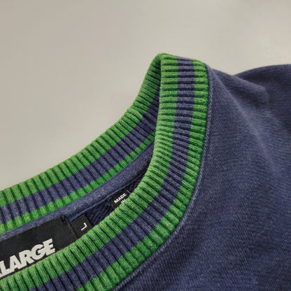 【中古品】【メンズ】 XLARGE エクストララージ 101223012011 RETRO CREWNECK SWEAT レトロ クルーネック スウェット トップス 長袖 142-260710-cs-16-izu サイズ：L カラー：ネイビー 万代Net店